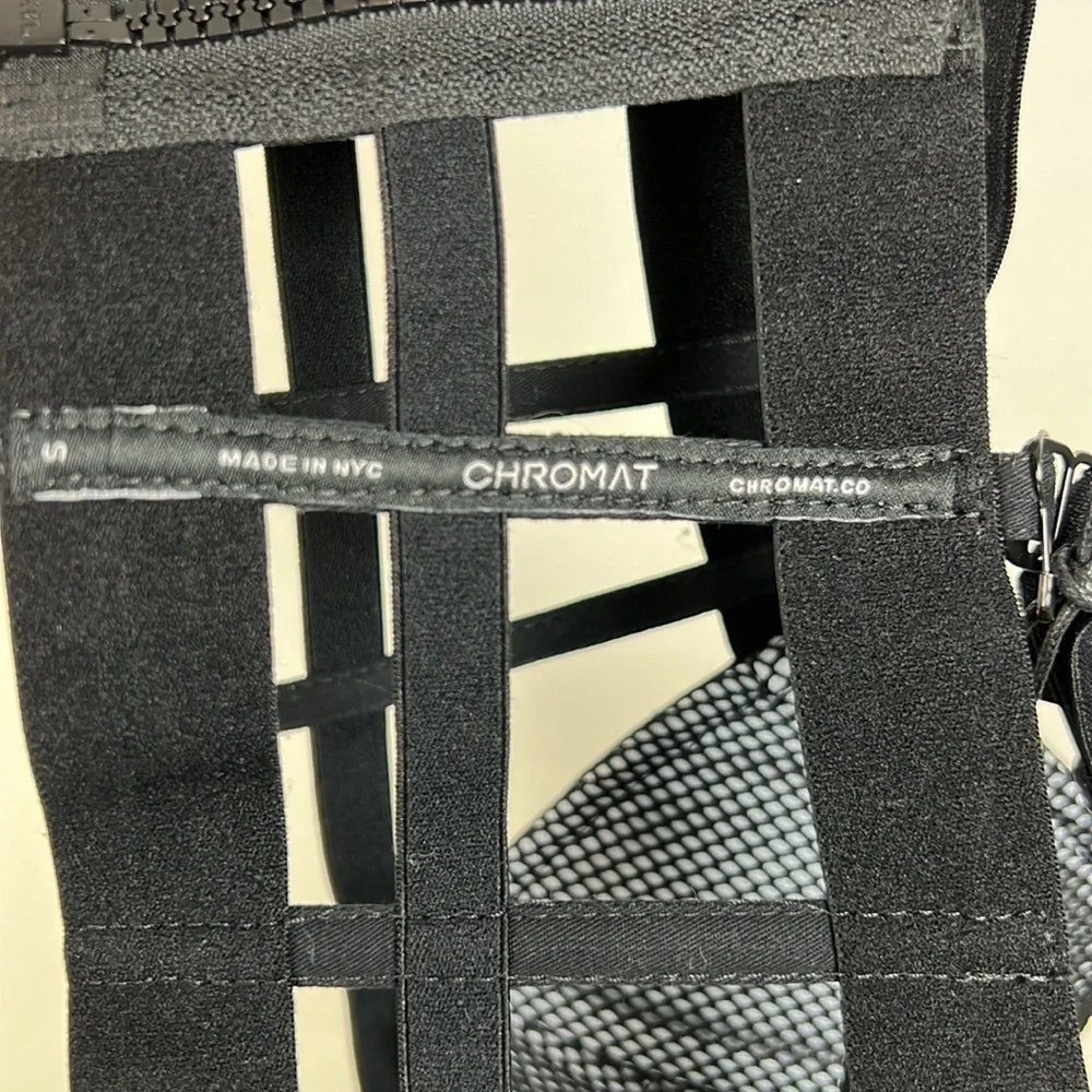 NWT CHROMAT Cage Bralette Black Mesh Bra Small